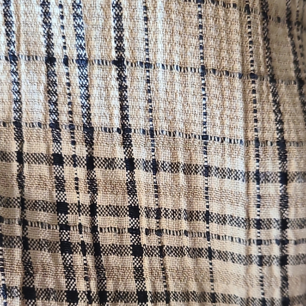 Nina Piccalino Vintage Sleeveless Tan Plaid Button Midi Dress - Picture 6 of 14